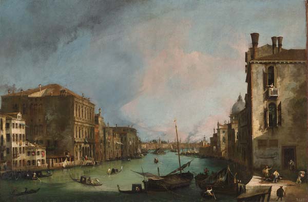 The Grand Canal in Venice with the Palazzo Corner Ca'Grande - Click Image to Close