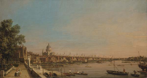 The Thames from the Terrace of Somerset House, Looking toward St - Click Image to Close