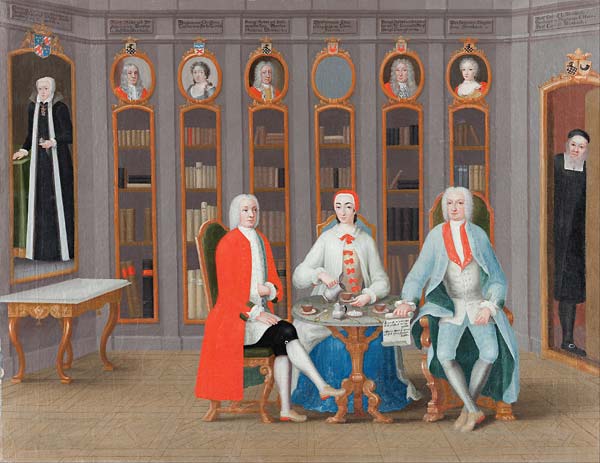 The Stenbock family in their library at Ranas - Click Image to Close