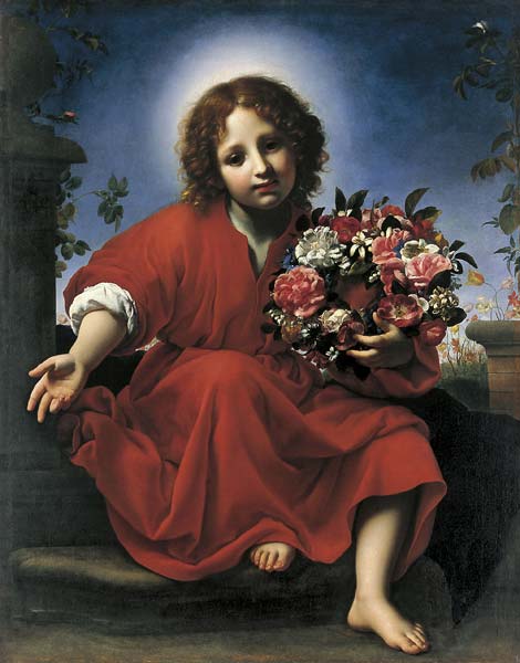 The Infant Christ with a Floral Wreath - Click Image to Close