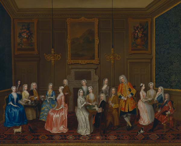 Tea Party at Lord Harrington's House, St. James's - Click Image to Close