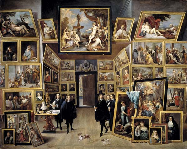 The archduke Leopold Wilhem in his paintings gallery in Brussels - Click Image to Close