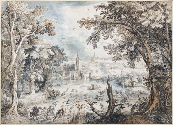 Landscape with a Hare Hunt, 1601 1602 - Click Image to Close