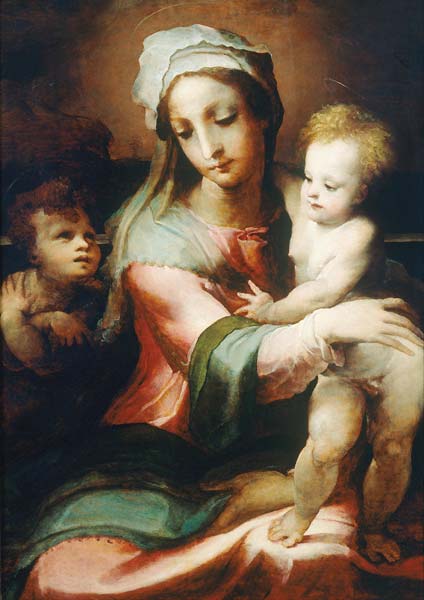 Madonna and child with infant John the Baptist - Click Image to Close