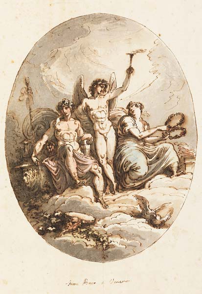 Decoration with Bacchus, Hymen and Venus - Click Image to Close