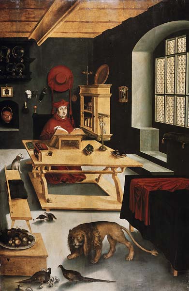Kardinal Albrecht von Brandenburg als Hieronymus im Gehaus - Click Image to Close