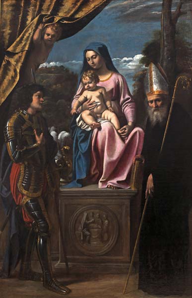 Virgin and Child between St Benedict and St Quentin - Click Image to Close