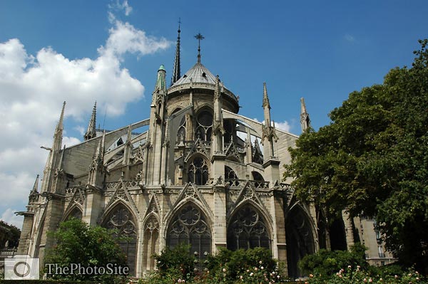 Notre Dame rear view, Paris - Click Image to Close