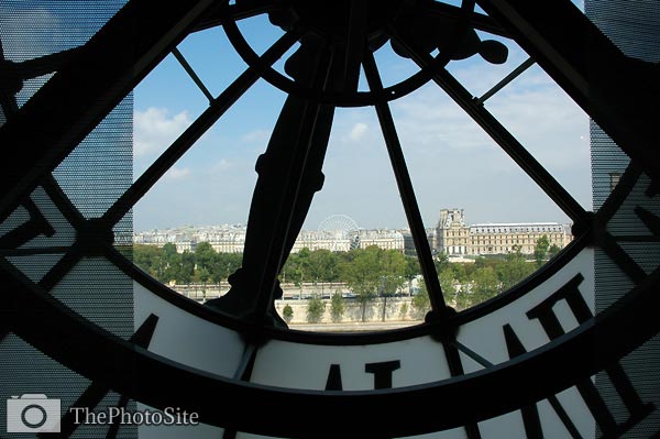 View through Orsay clock, across city of Paris - Click Image to Close