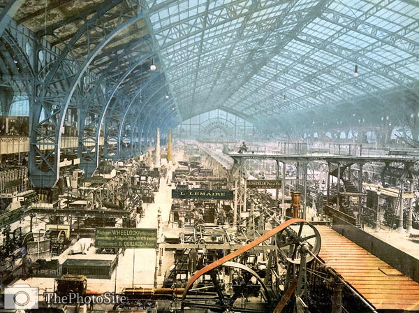 Interior view of the Gallery of Machines, Exposition universelle - Click Image to Close