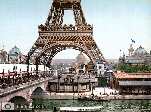 Eiffel Tower and general view of the grounds, Exposition Univers - Click Image to Close