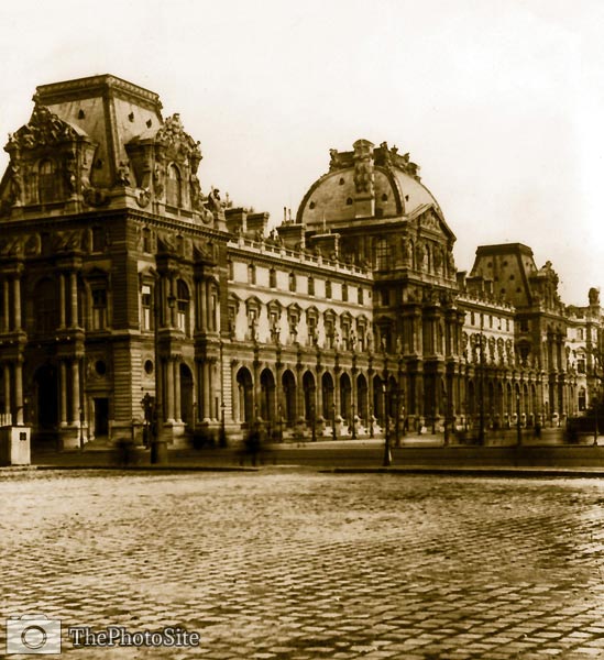 France - Paris - The Louvre, exterior - Click Image to Close