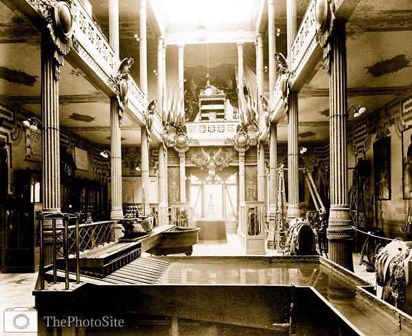 Interior view of the Pavilion of Mexico Paris Exposition, 1889 - Click Image to Close