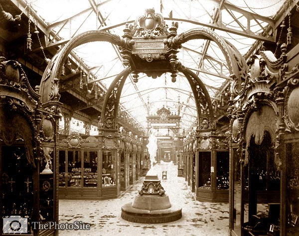 Exhibits in the Palace of Diverse Industries, Paris Exposition, - Click Image to Close