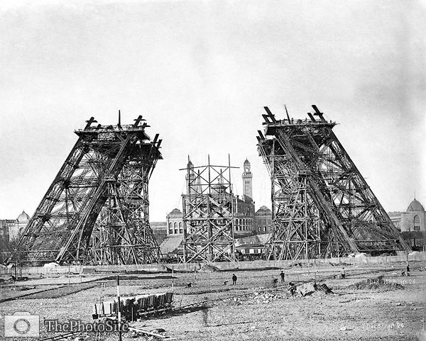 Paris Eiffel Tower being erected 1887 - Click Image to Close