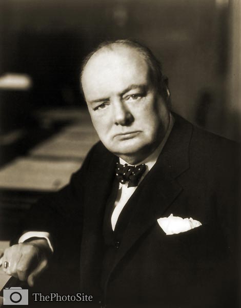 Portrait of Winston Churchill - Click Image to Close