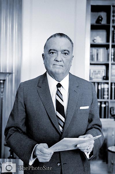 J. Edgar Hoover Portrait, FBI Founder - Click Image to Close