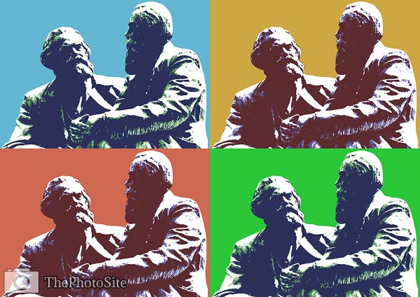 Marx and Engels in conversation Pop Art - Click Image to Close
