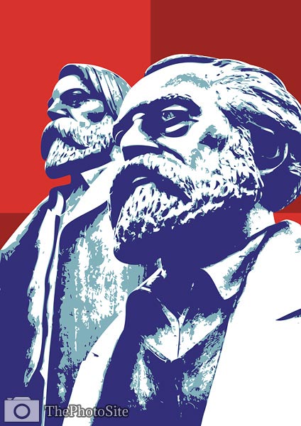 Marx and Engels Communist Pop Art - Click Image to Close