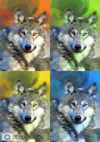 Gray Wolf Pop Art - Click Image to Close