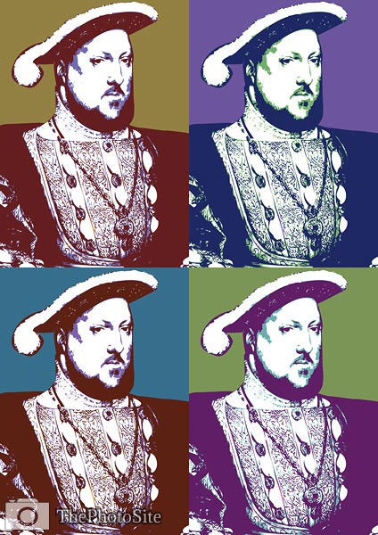 King Henry VIII British Monarch Pop Art - Click Image to Close