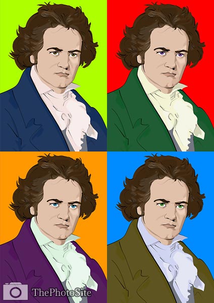 Beethoven Classical Music Pop Art - Click Image to Close