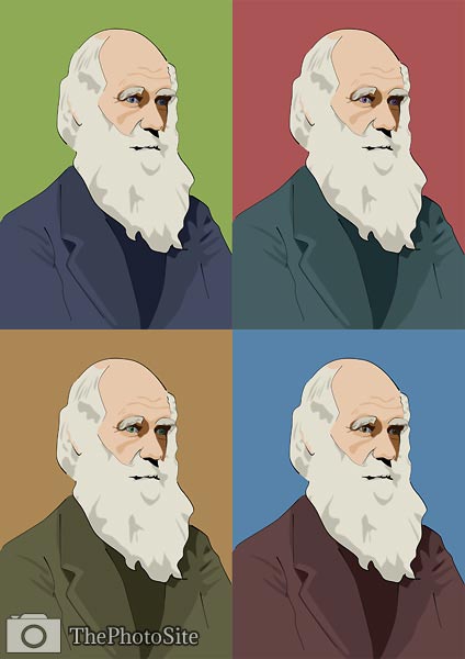 Charles Darwin Evolution Pop Art - Click Image to Close