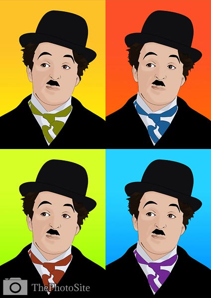 Charlie Chaplin Film Star Pop Art - Click Image to Close