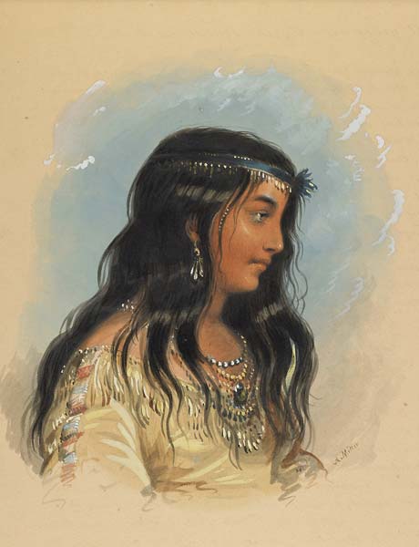 A Young Woman of the Flat Head Tribe - Click Image to Close