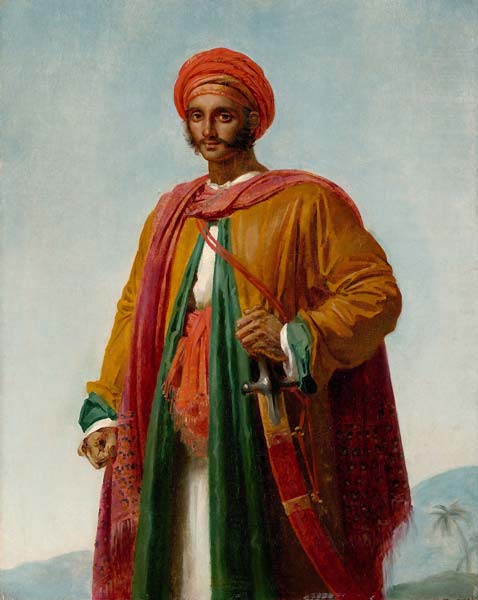 Study for portrait of an indian - Click Image to Close