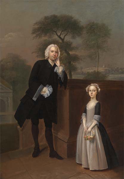 An Unknown Man with His Daughter - Click Image to Close