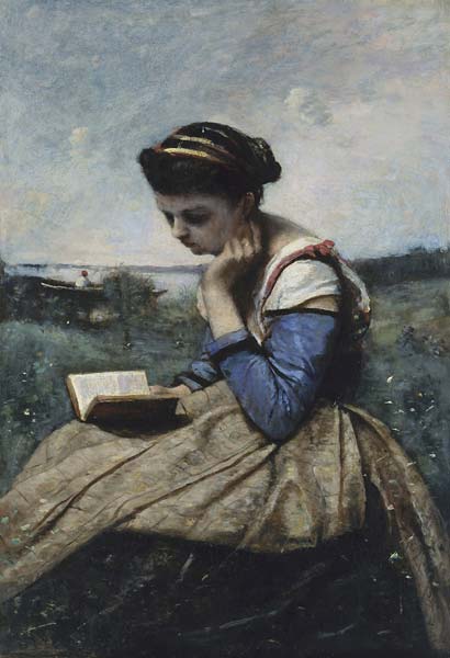 A woman reading - Click Image to Close