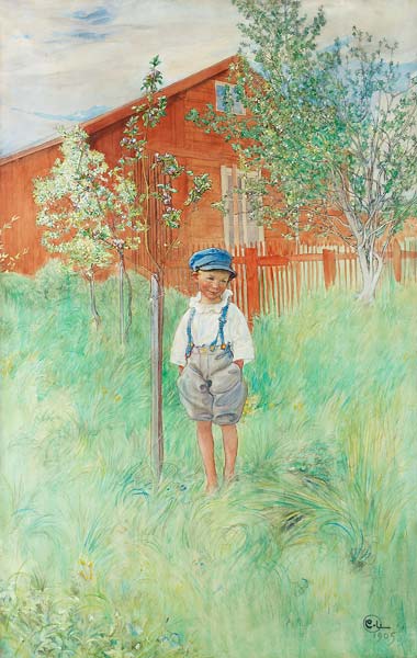 Esbjorn by his own Apple Tree - Click Image to Close