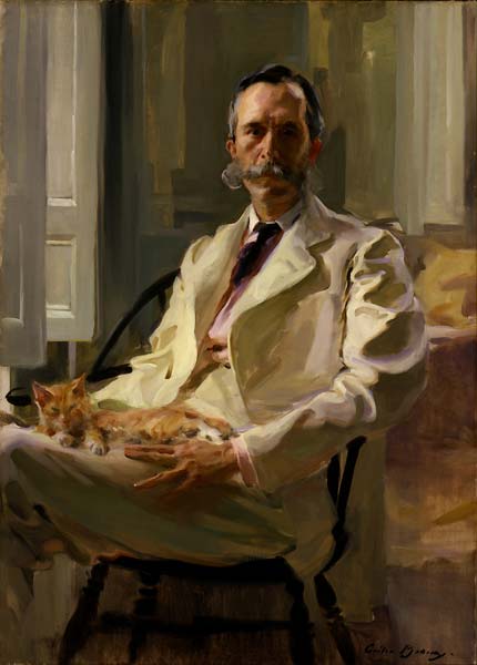 Man with the Cat (Henry Sturgis Drinker) - Click Image to Close