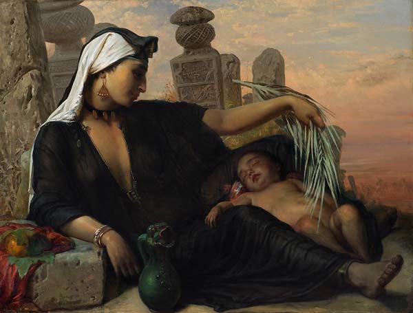 An Egyptian Fellah Woman with her Baby - Click Image to Close