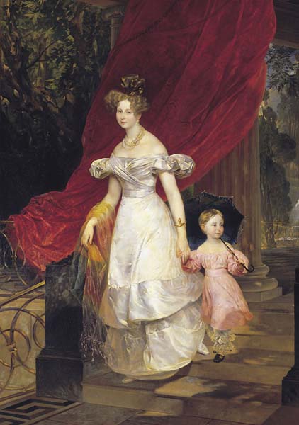 Portrait of grand duchess elena pavlovna and her daughter Maria - Click Image to Close