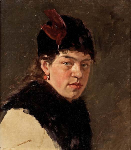 Portrait of the norwegian artist Harriet Backer - Click Image to Close