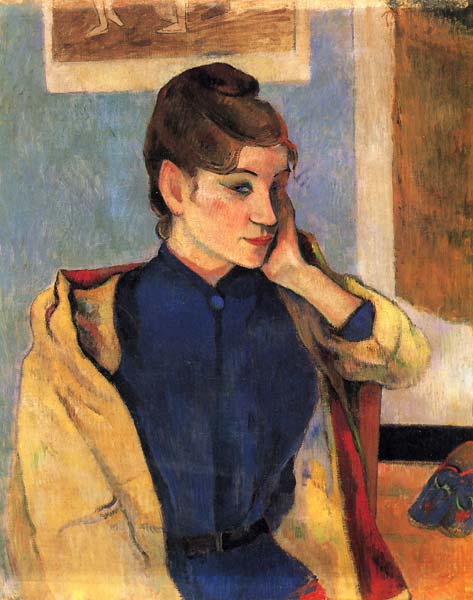Portrait of Madelaine Bernard, sister of the artist Emile Bernar - Click Image to Close