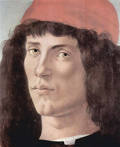 Portrait of a young man with red cap - Click Image to Close