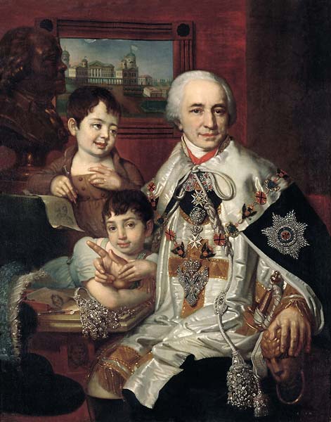 Portrait of Count Gregory Gregoryevich Kushelev with Children 18 - Click Image to Close