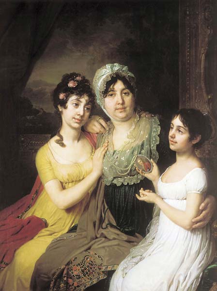 Portrait of Countess Anna Ivanovna Bezborodko with Daughters Lyu - Click Image to Close