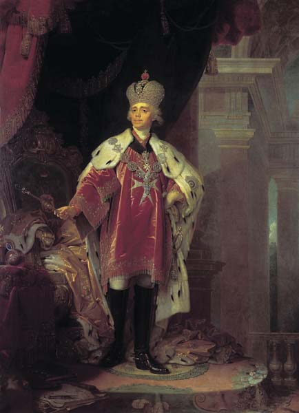 Portrait of Pavel I in costume of Grand Master of the Maltese Or - Click Image to Close