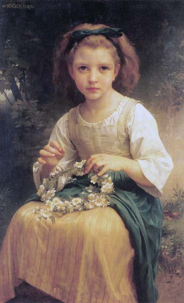 Child braiding a crown - Click Image to Close