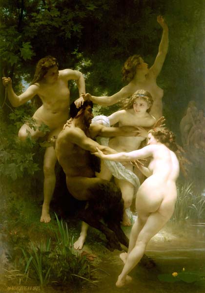 Nymphs and satyr - Click Image to Close