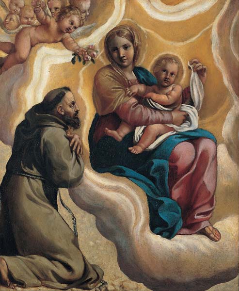 Madonna with the Child and Saint Francis - Click Image to Close