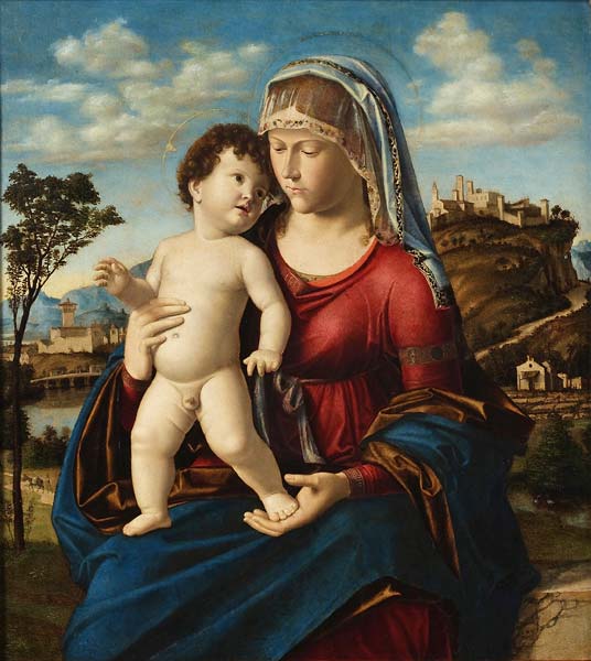 Madonna and Child in a Landscape - Click Image to Close