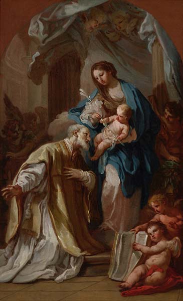 The Madonna Appearing to St. Philip Neri - Click Image to Close