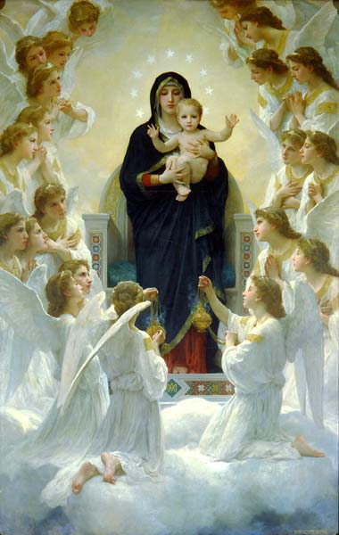 The virgin with angels - Click Image to Close