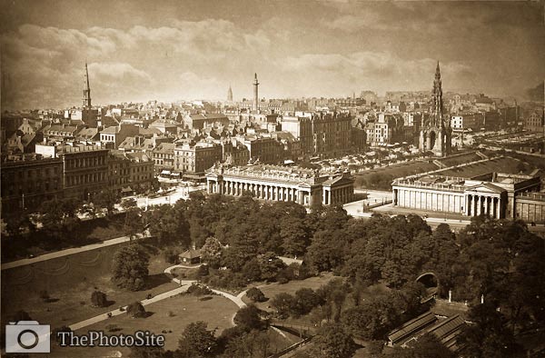 Edinburgh. Princes Street, from the Castleold victorian photo - Click Image to Close