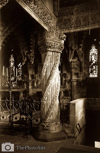Rosslyn Chapel, The Apprentice Pillar - Click Image to Close
